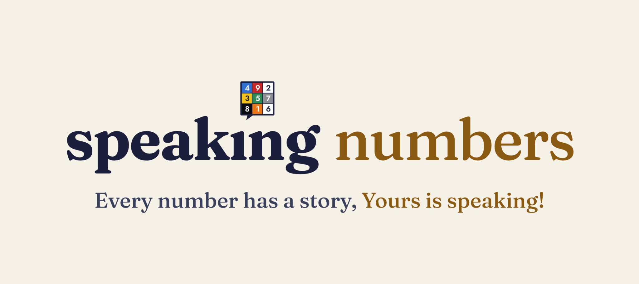 SpeakingNumbers — Every number has a story, Yours is speaking!